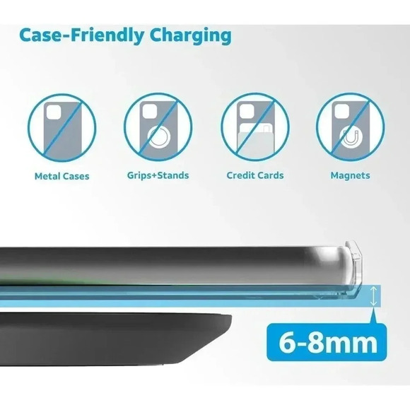 AT&T 15W Fast Charge Wireless Charging Pad Black New - Picture 4 of 9